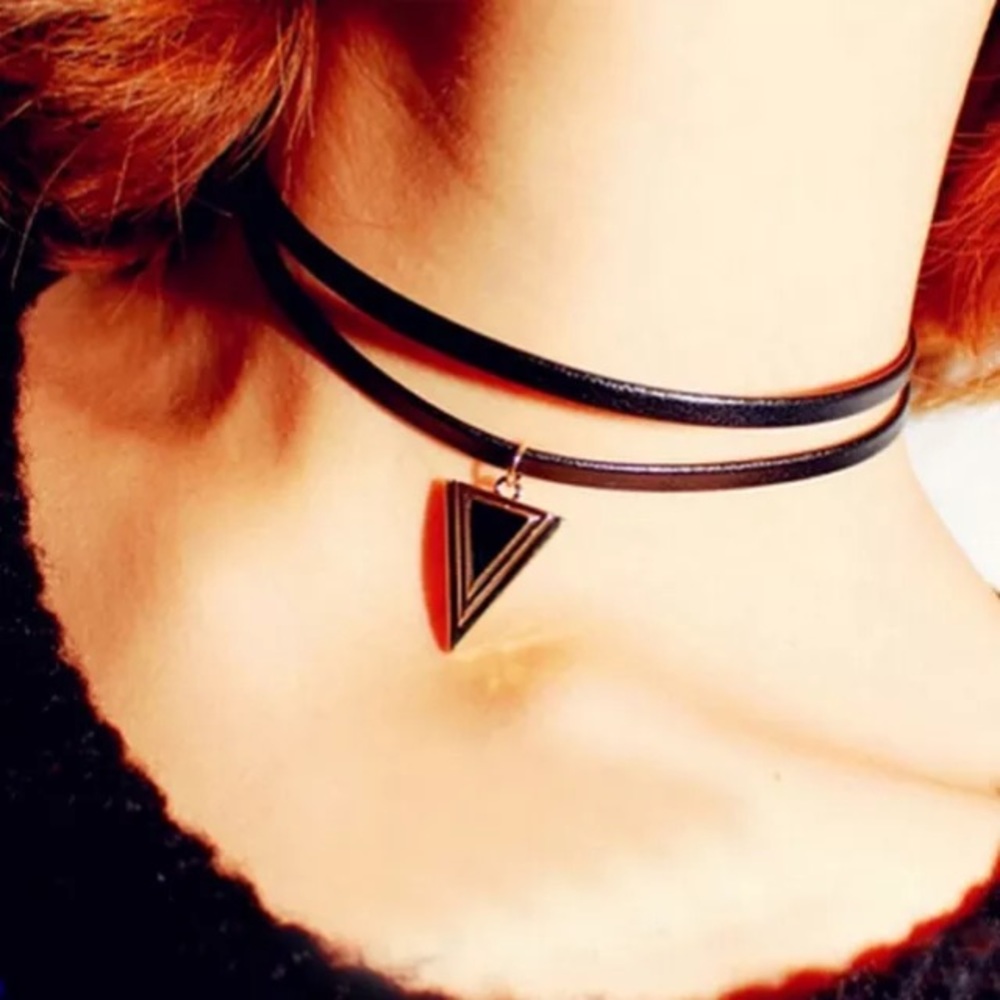 3 for $15 geometric pendant choker necklace